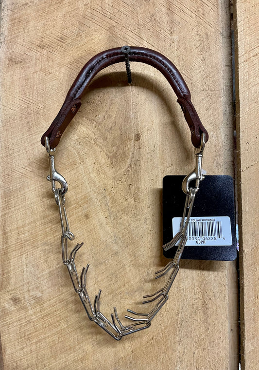 SULLIVANS LEATHER GOAT COLLAR W/ PRONGS